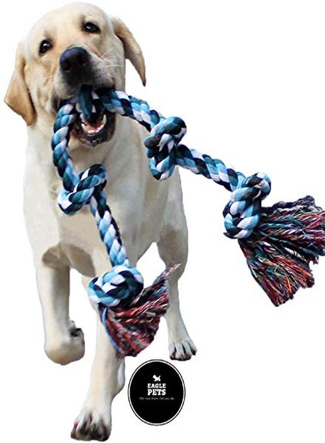 Eagle Pets Cotton Rope Dog Chew Toy Large with 5 Chew Knots - Extra Durable (Color May Vary) - Image 3